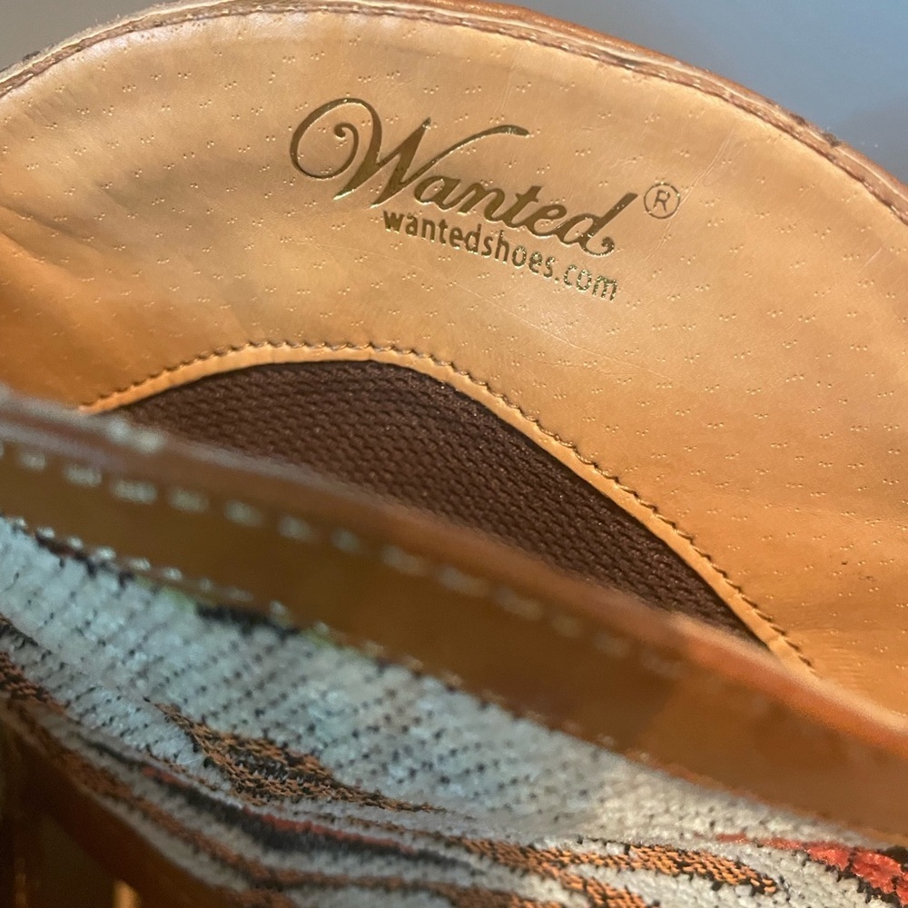 Wanted Women’s Western Kilim Boots Size 10 – Tan Faux Leather & Woven - Picture 7 of 11